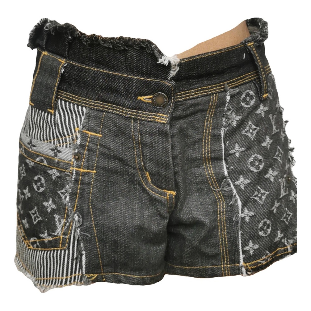 Authentic Louis Vuitton Patchwork Denim Shorts - image 1